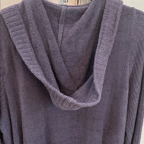 Barefoot Dreams Charcoal Hooded Cardigan - Picture 3 of 4